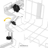 2 PACK UNDER DESK CABLE MANAGEMENT TRAY WHITE