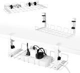 2 PACK UNDER DESK CABLE MANAGEMENT TRAY WHITE