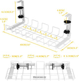 2 PACK UNDER DESK CABLE MANAGEMENT TRAY WHITE