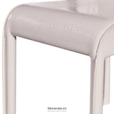 2X STEEL FRAME WHITE LEATHERETTE MEDIUM HIGH BACKREST