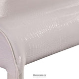 2X STEEL FRAME WHITE LEATHERETTE MEDIUM HIGH BACKREST