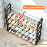 4 TIER SHOE RACK STORAGE ORGANISER (WHITE)