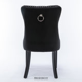 6X VELVET DINING CHAIRS UPHOLSTERED TUFTED KITHCEN CHAIR