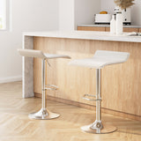Artiss 2x Bar Stools Faux Leather Chair White