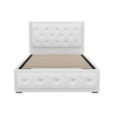 Artiss Bed Frame King Single Size Gas Lift White TIYO