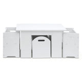 Keezi 3PCS Kids Table and Chairs Set Storage Toys Play Activity Desk