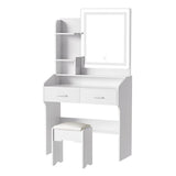 Artiss Dressing Table Set Stool Led White Doria
