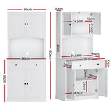 Artiss Buffet Sideboard Hutch Cabinet - BEINI White