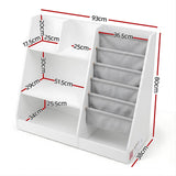 Keezi Kids Bookshelf Wood Bookcase Toddler Toys Storage Rack Display Shelves