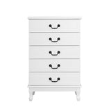 Artiss 5 Chest of Drawers - KUBI White