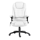 Artiss 8 Point Massage Office Chair Heated Seat Recliner PU White