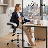 Artiss Executive Office Chair Leather Footrest White