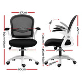 Artiss Mesh Office Chair Mid Back Black
