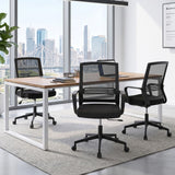 Artiss Mesh Office Chair Mid Back Black
