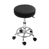 Artiss 2x Salon Stool Round Swivel Chair Black