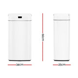 Devanti 45L Motion Sensor Bin Rubbish Automatic White