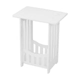 Side Table Night Stand, 2 Tier Narrow End Table with Display Shelf,Small Bookcase Bookshelf, Simple Bedside Table Storage Rack for Bedroom, Office, Bathroom