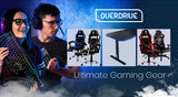 OVERDRIVE Gaming Desk 139cm PC Table Computer Setup Carbon Fiber Style Black