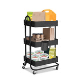 EKKIO Kitchen Trolley Cart 3 Tier (Black)