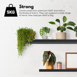 Ekkio Floating Shelf Set of 3 Black