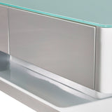 Stylish Coffee Table High Gloss Finish Shiny White Colour with 4 Drawers Storage