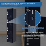 4-Door Vertical Locker for Office Gym Shed School Home Storage
