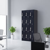 12-Door Locker for Office Gym Shed School Home Storage - 4-Digit Combination Lock
