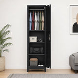 Single-Door Metal Tall Cabinet Shelf Storage for Home Office Gym