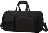 Convertible Travel Garment Bag Large Duffel Suit Carrier with Shoe Compartment & Hidden Backpack Straps Waterproof Black