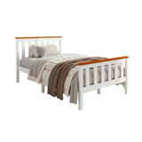 Artiss Bed Frame Single Size Wooden White PONY