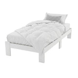 Artiss Bed Frame King Single Size Wooden White JADE