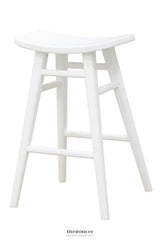 ARIA OVAL SOLID TIMBER COUNTER STOOL (WHITE)