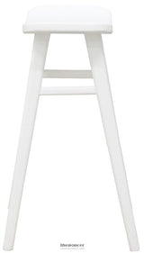 ARIA OVAL SOLID TIMBER COUNTER STOOL (WHITE)