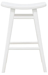 ARIA OVAL SOLID TIMBER COUNTER STOOL (WHITE)