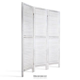 ARTISS 3 PANEL ROOM DIVIDER SCREEN 120X170CM LOUVER WHITE