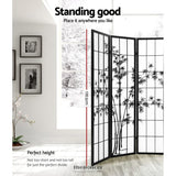 ARTISS 4 PANEL ROOM DIVIDER SCREEN 174X179CM BAMBOO BLACK
