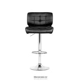 ARTISS 4X BAR STOOLS GAS LIFT LEATHER PADDED BLACK