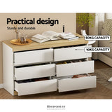 ARTISS 6 CHEST OF DRAWERS CABINET DRESSER TABLE TALLBOY