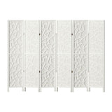 ARTISS 6 PANEL ROOM DIVIDER SCREEN 244X170CM CLOVER WHITE