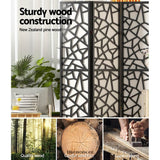 ARTISS 8 PANEL ROOM DIVIDER SCREEN 325X170CM CLOVER BLACK