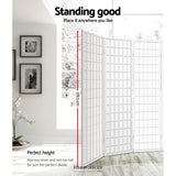 ARTISS 8 PANEL ROOM DIVIDER SCREEN 348X179CM WHITE