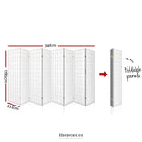 ARTISS 8 PANEL ROOM DIVIDER SCREEN 348X179CM WHITE