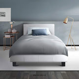 ARTISS BED FRAME KING SINGLE SIZE WHITE NEO
