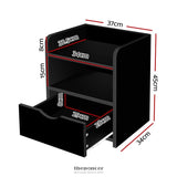 ARTISS BEDSIDE TABLE 1 DRAWER WITH SHELF - FARA BLACK