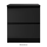 ARTISS BEDSIDE TABLE 2 DRAWERS - PEPE BLACK