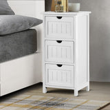 ARTISS BEDSIDE TABLE BATHROOM STORAGE CABINET 3 DRAWERS