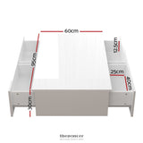 ARTISS COFFEE TABLE 4 DRAWERS WHITE TREVI