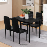 ARTISS DINING CHAIRS AND TABLE DINING SET 4 CHAIR SET OF 5