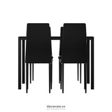 ARTISS DINING CHAIRS AND TABLE DINING SET 4 CHAIR SET OF 5