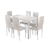ARTISS DINING CHAIRS AND TABLE DINING SET 6 CHAIR SET OF 7